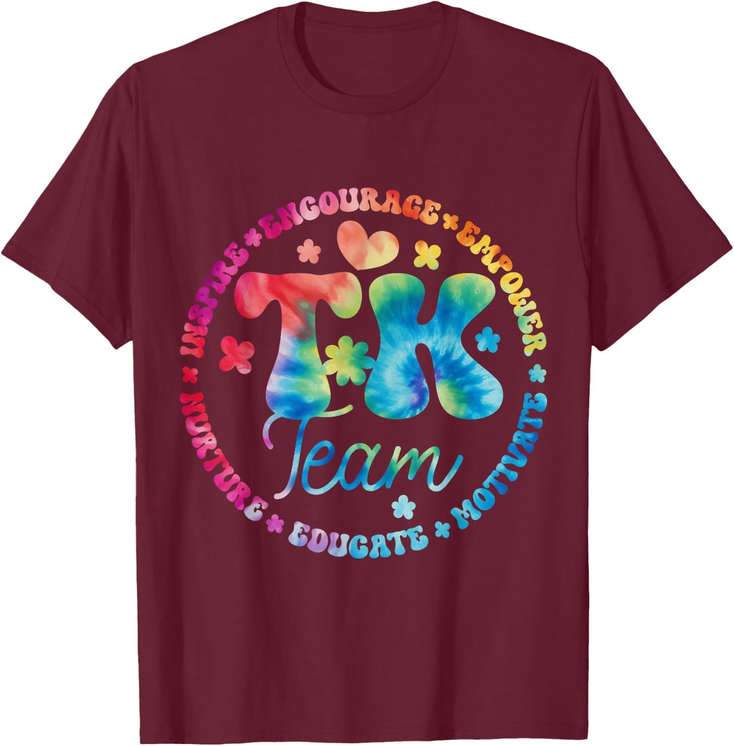 TK Team Transitional-Kindergarten Back To School Teacher T-Shirt - T-Shirt | Maroon