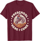 Back To School Preschool Here I Come Motocross Dirt Bike T-Shirt - T-Shirt | Maroon