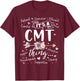 CMT Certified Medication Technician Squad Team Mother's Day T-Shirt - T-Shirt | Maroon