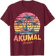 Akumal Mexico Tropical Sunset beach Souvenir Vacation Women Kids T-Shirt - T-Shirt | Maroon