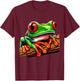 Humorous Frog lover Gifts Green Body Tree Frog Red Eyed Tree Frog Rainforest Amphibian T-Shirt - T-Shirt | Maroon