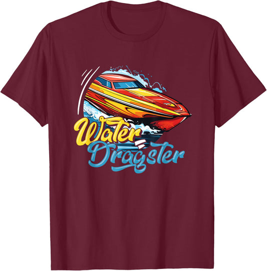 Speedboat Racing Motor Boating Funny Drag Boat Racing T-Shirt - T-Shirt | Maroon