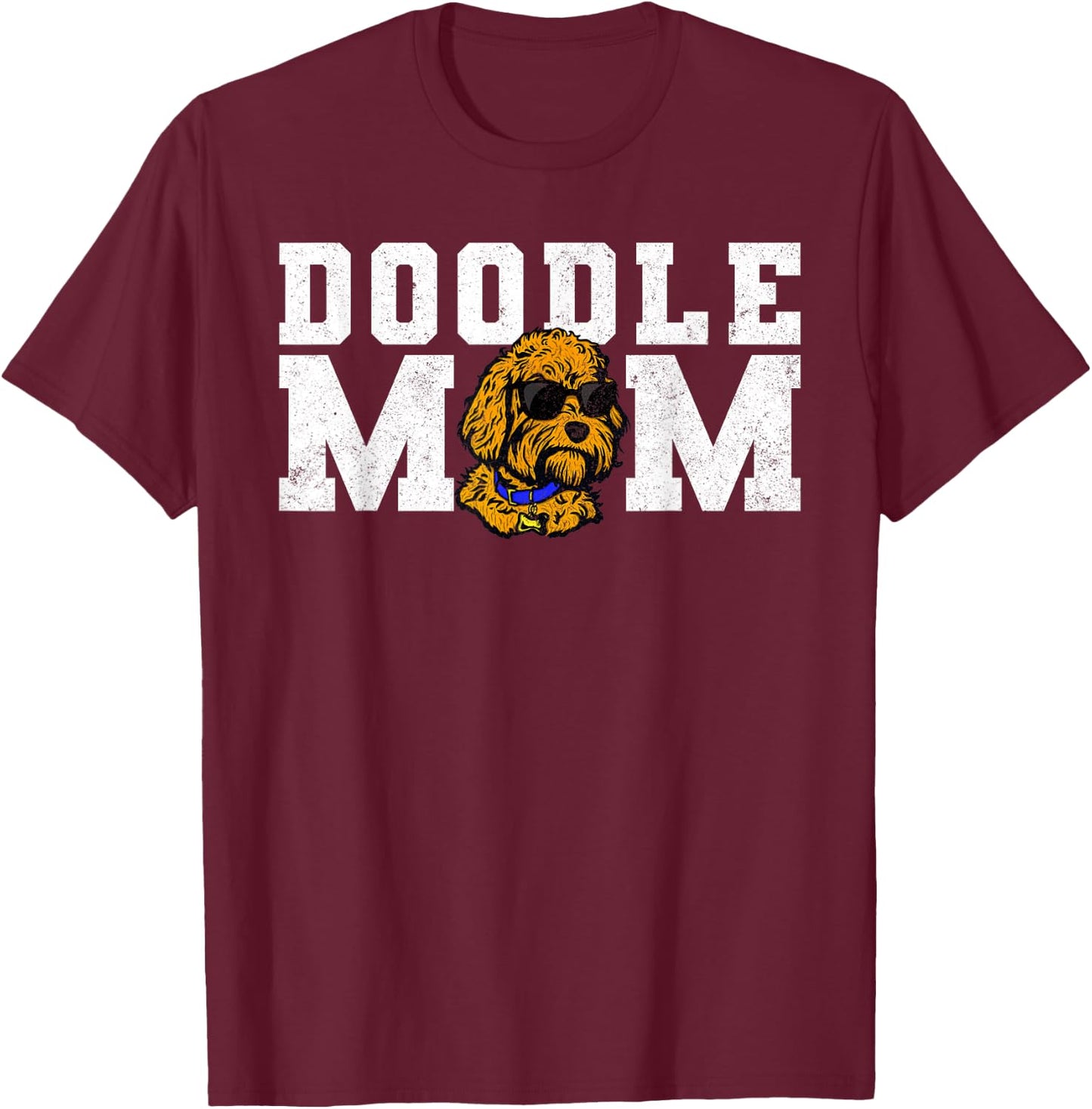 Doodle MomFunny Goldendoodle Best Dog Mom Ever Mother's Day T-Shirt - T-Shirt | Maroon