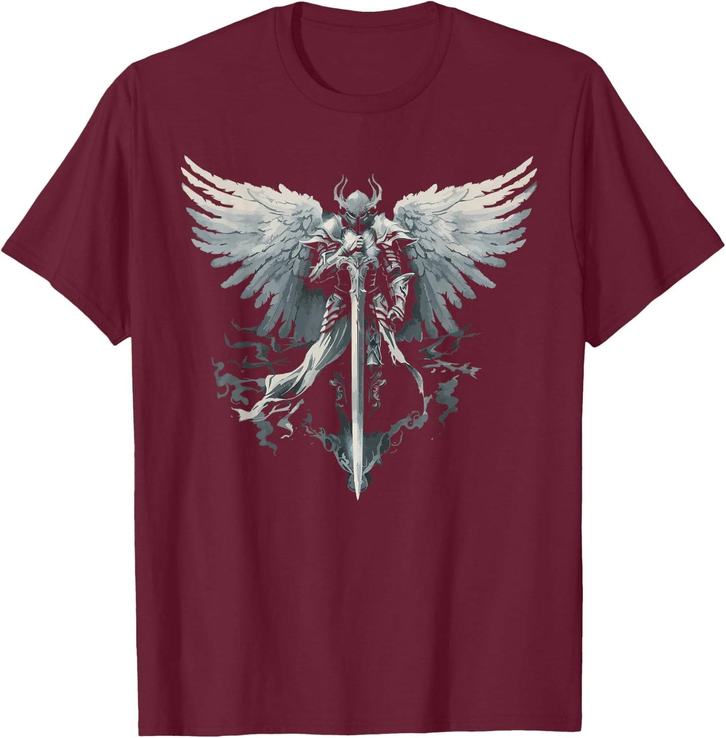 Archangel Gabriel Catholic Christianity Guardian Angel T-Shirt - T-Shirt | Maroon