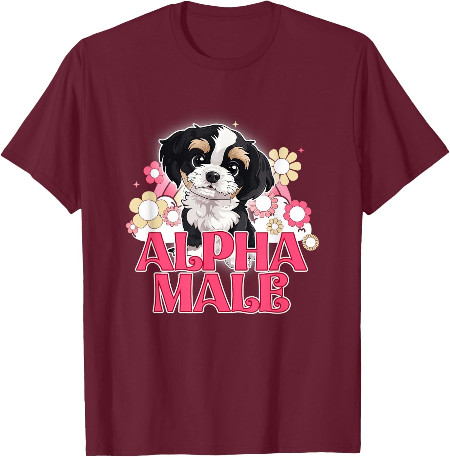 Alpha Male Dog Puppy Funny Women T-Shirt - T-Shirt | Maroon