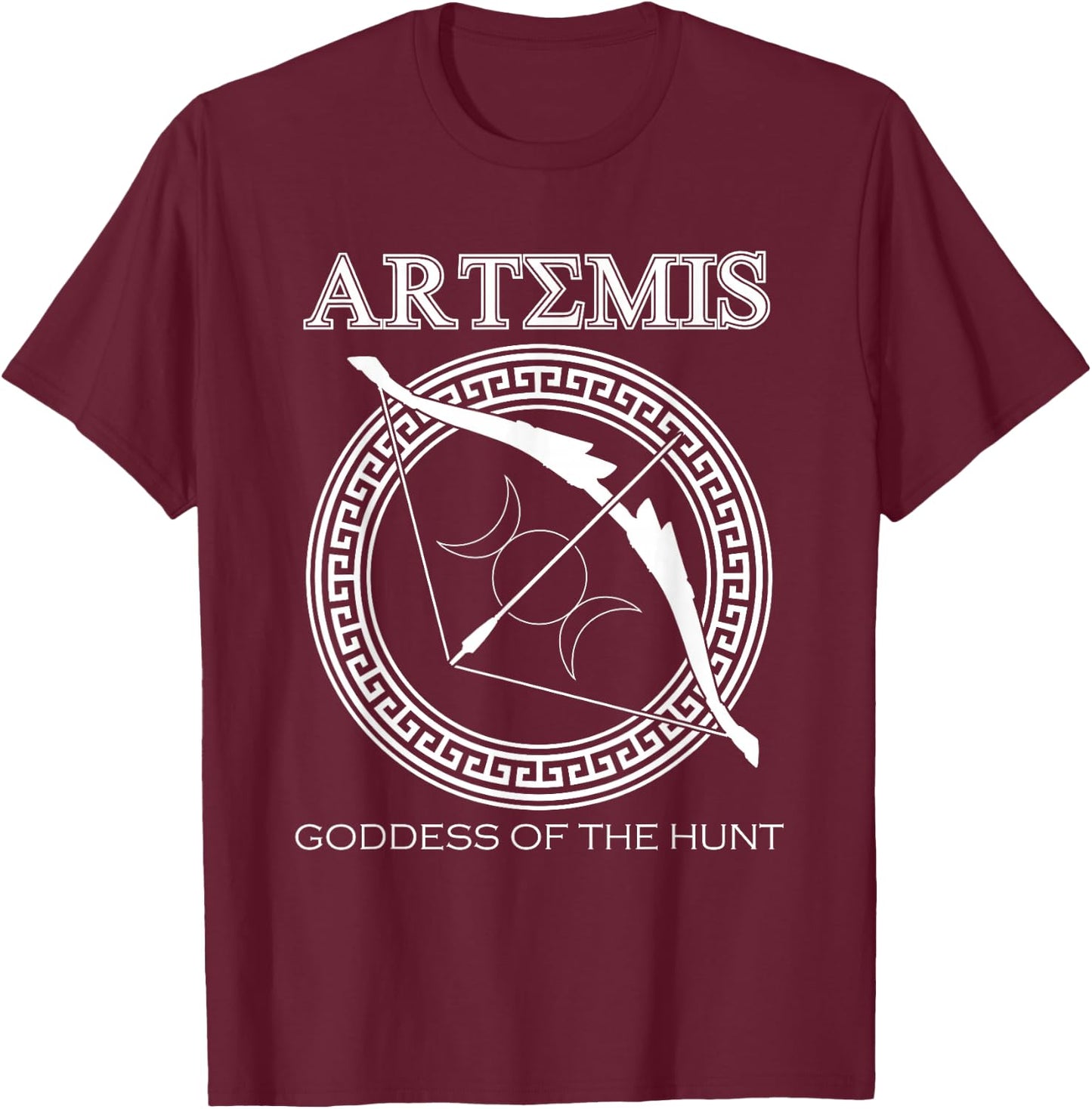 Artemis Goddess of the Hunt Ancient Greek Mythologist T-Shirt - T-Shirt | Maroon