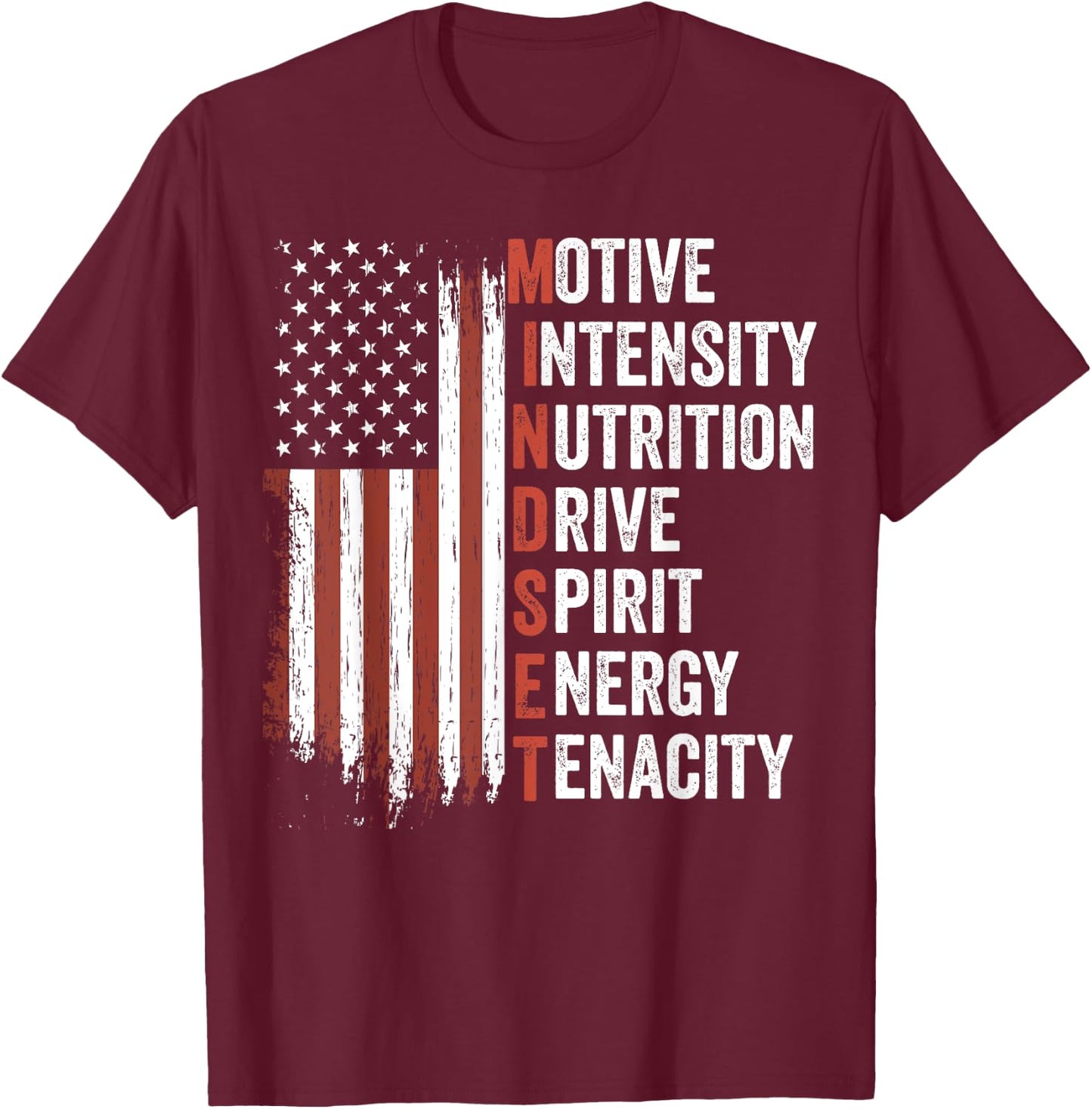 Mindset Motivational Inspirational Quote Gym Workout Fitness T-Shirt - T-Shirt | Maroon
