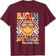 Bruh We Back 1st Grade Vibes Back To School First Grade T-Shirt - T-Shirt | Maroon