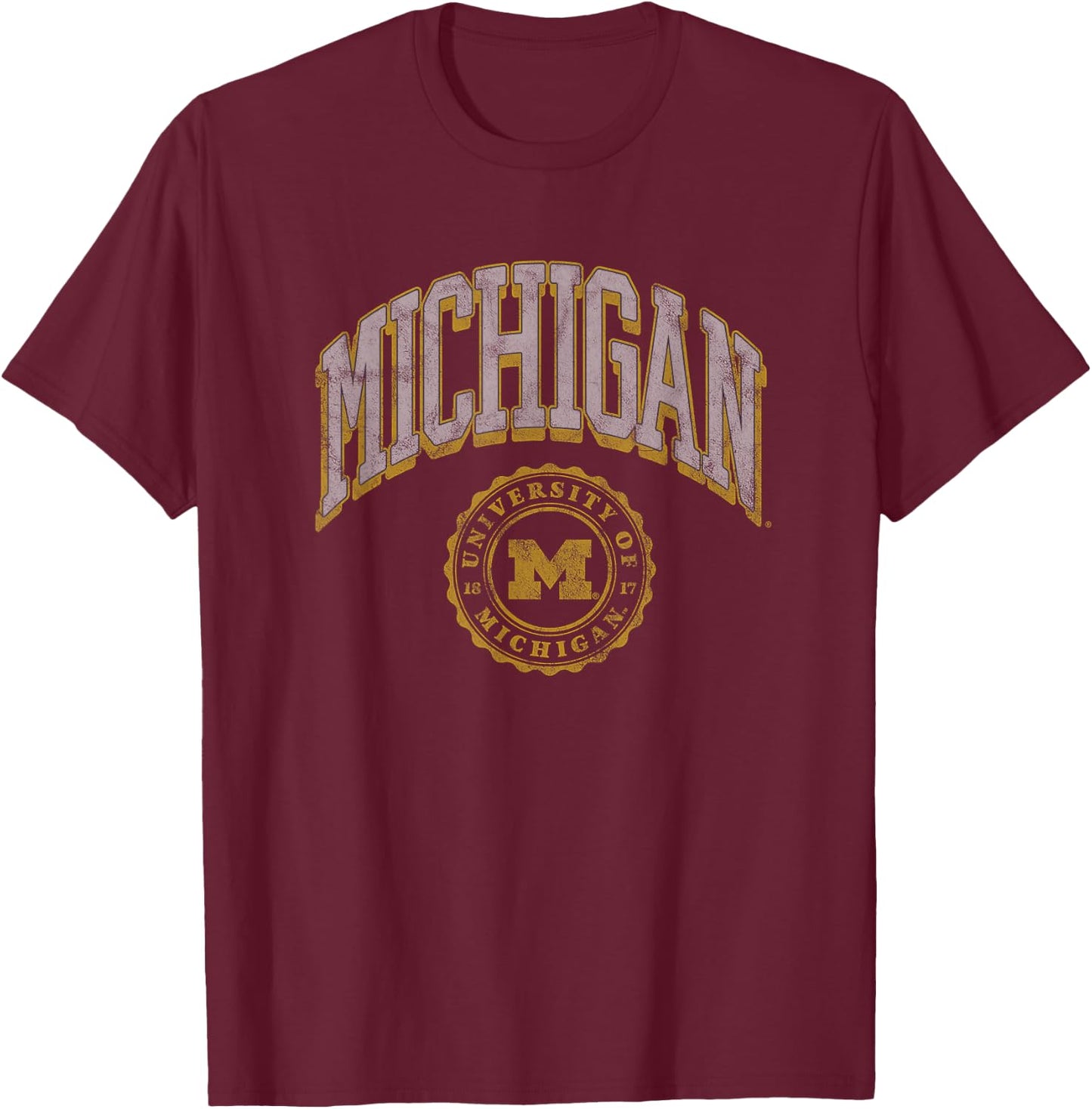 University of Michigan Wolverines U of M Classic Seal T-Shirt - T-Shirt | Maroon