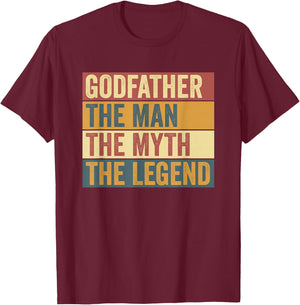 Funny Godfather Legend Saying T-Shirt - T-Shirt | Maroon