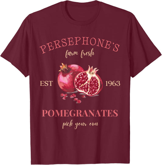 Persephone's Pomegranates Lover Ancient Greek Mythology T-Shirt - T-Shirt | Maroon
