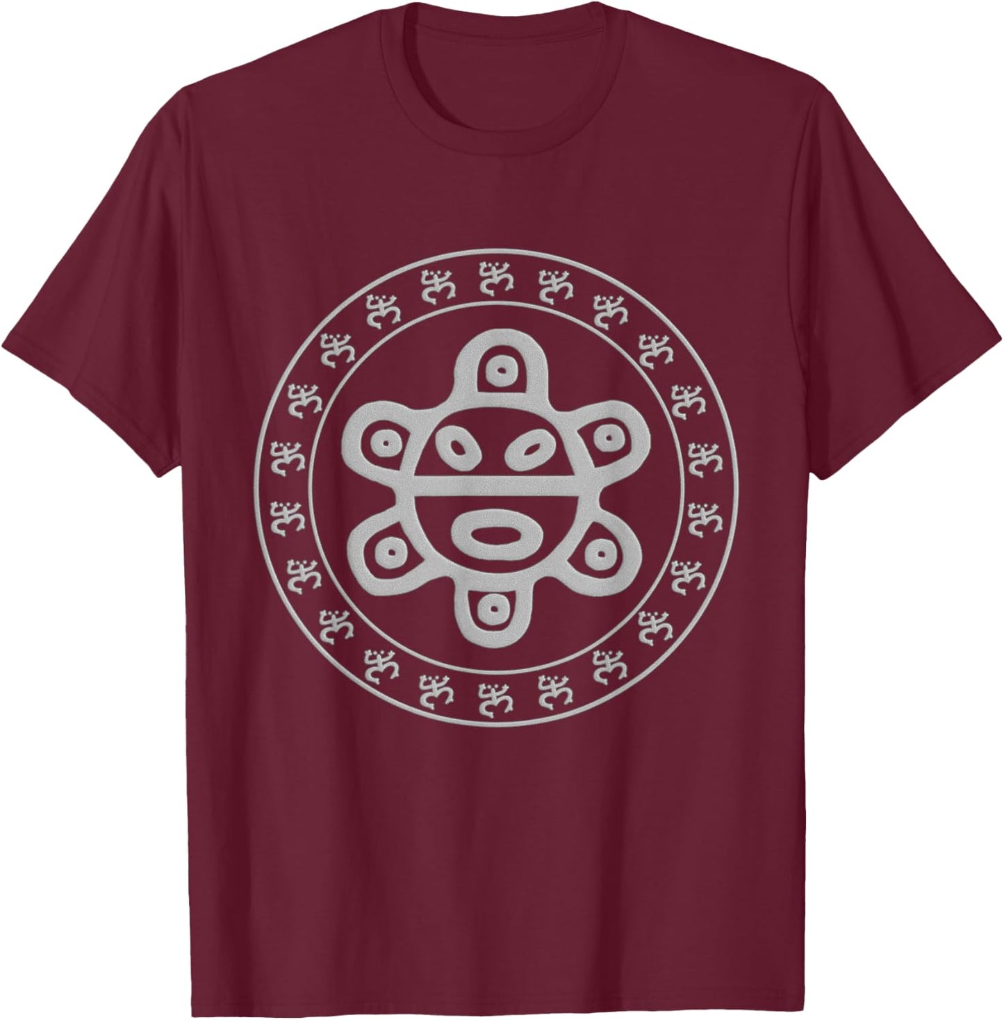 Taino Sun Taino Coqui Circle Puerto Rico Boricua T-Shirt - T-Shirt | Maroon