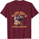 Funny Emu & Coffee Lover Zookeeper Animal Lovers T-Shirt - T-Shirt | Maroon