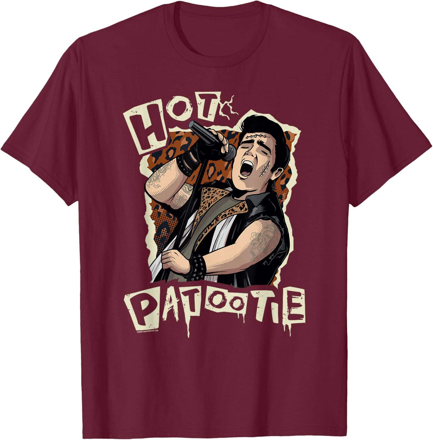 Rocky Horror Show Eddie Hot Patootie T-Shirt - T-Shirt | Maroon