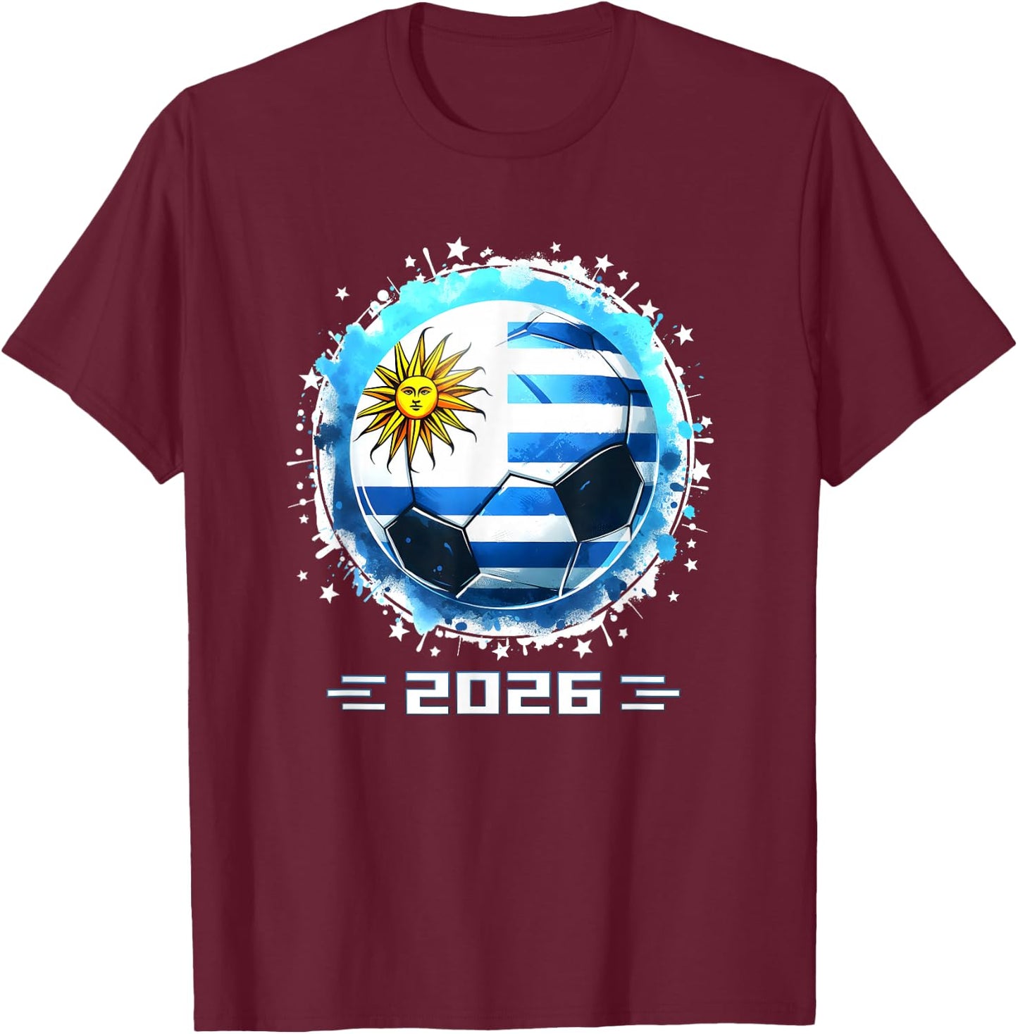 Uruguay Player Boys Kids Men Youth Teens Uruguay 2026 T-Shirt - T-Shirt | Maroon