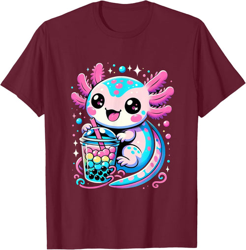 Axolotl Boba Tea Kawaii Neko Japanese Bubble Tea for Girls