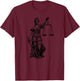 Lady Justice Greek Goddess Themis Law Lawyer , Small, Grey T-Shirt - T-Shirt | Maroon