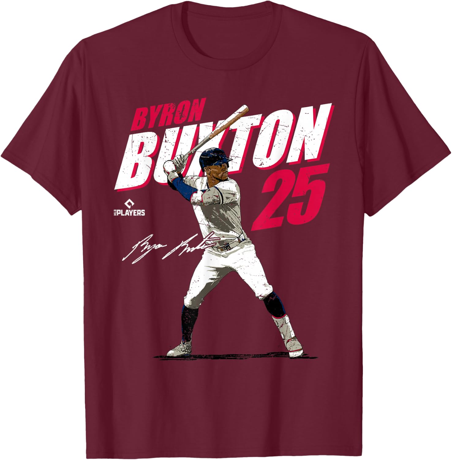 Byron Buxton | Minnesota Baseball Players | MLBBBN3001 T-Shirt - T-Shirt | Maroon