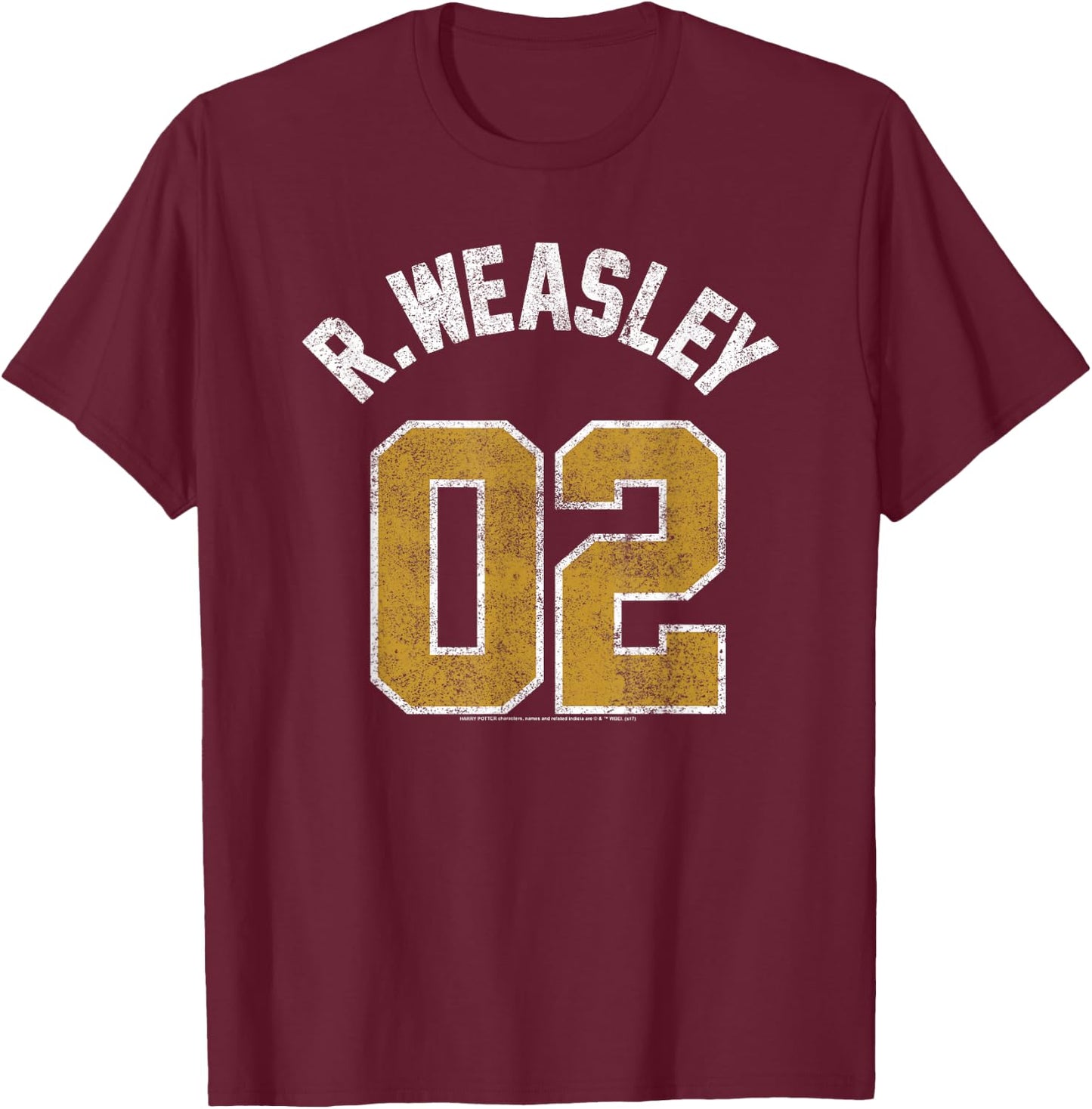 Harry Potter Weasley Jersey T-Shirt - T-Shirt | Maroon