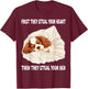 Cavalier King Charles Spaniel Sleeping Pajamas Nightgown T-Shirt - T-Shirt | Maroon