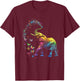 Elephant Spraying Butterflies Funny Elephant Lover T-Shirt - T-Shirt | Maroon