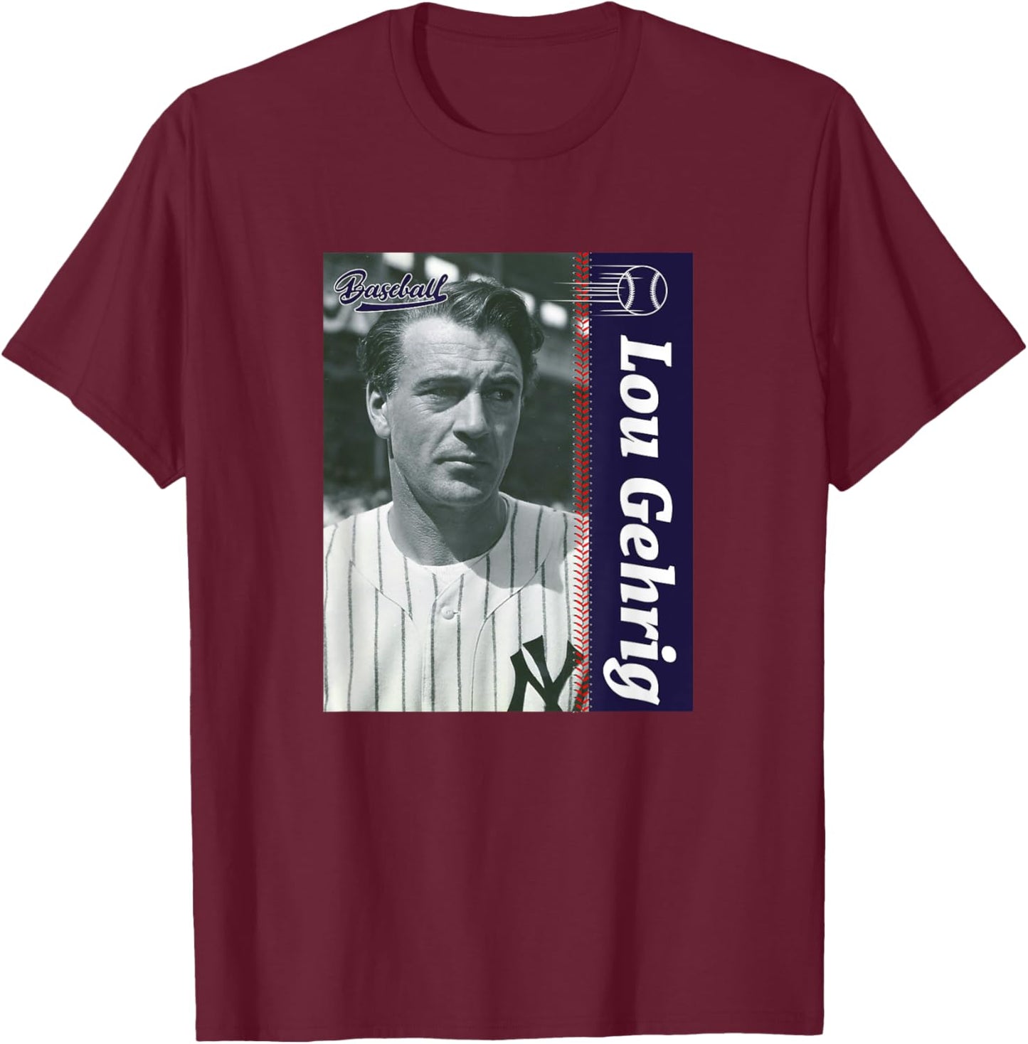Lou Gehrig_001 T-Shirt - T-Shirt | Maroon