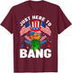 Just Here To Bang Pineapple Swingers USA Flag 4th Of July Men T-Shirt - T-Shirt | Maroon