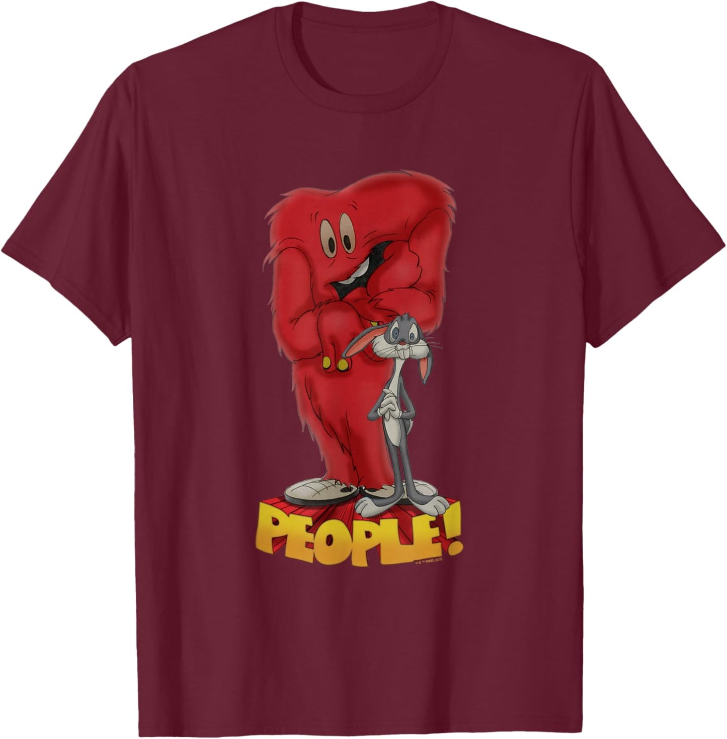 Looney Tunes Bugs Bunny Gossamer People Small T-Shirt - T-Shirt | Maroon
