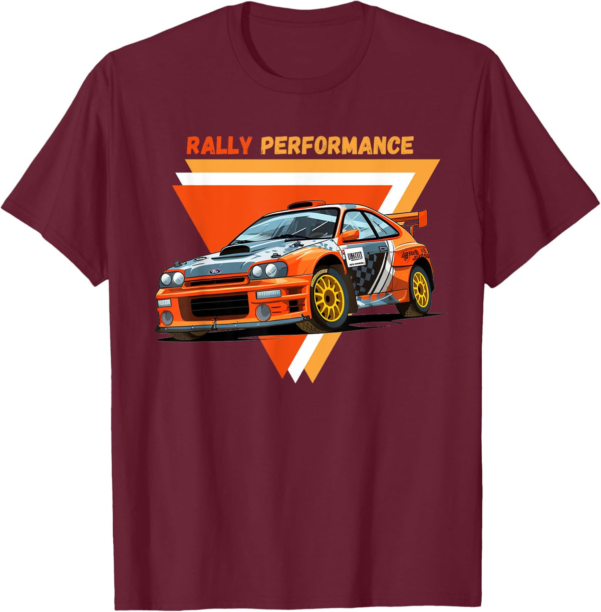 Rally Performance Shirt, Motorsport Racing Car Rally Car T-Shirt - T-Shirt | Maroon