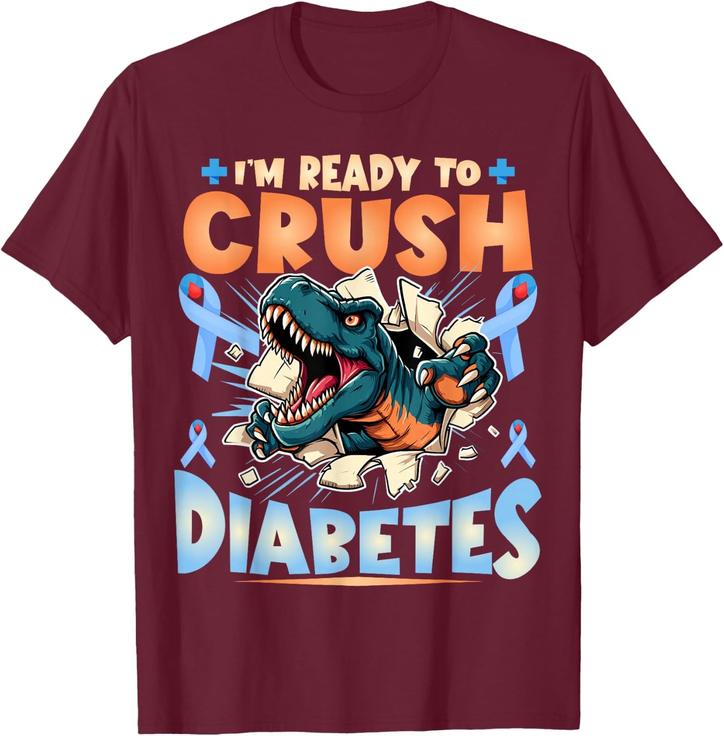 T1d Diabetic Kids Toddler Diabetes Awareness Insulin T-Shirt - T-Shirt | Maroon