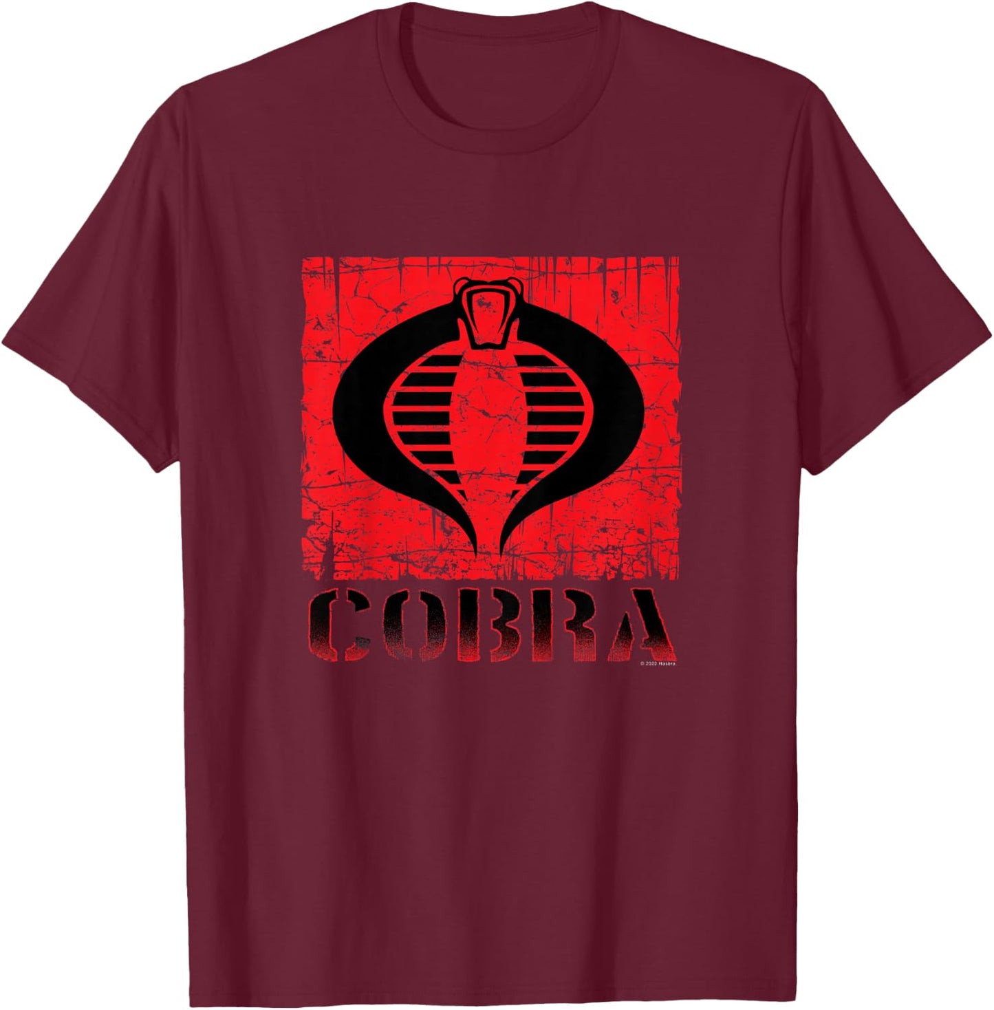 Kids G.I. Joe A Real American Hero Cobra Command Distressed Logo T-Shirt - T-Shirt | Maroon