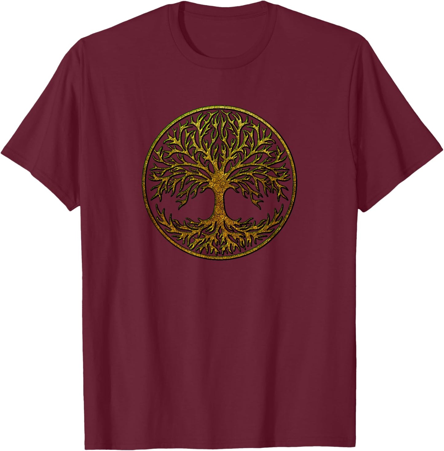 Yggdrasil, Celtic, Tree, Life, Norse, Mythology, Nature T-Shirt - T-Shirt | Maroon