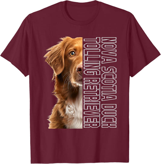 Nova Scotia Duck Tolling Retriever T-Shirt - T-Shirt | Maroon