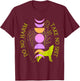 Do No Harm Take No Shit Mystical Moon Phase Wolf Rose Witchy T-Shirt - T-Shirt | Maroon