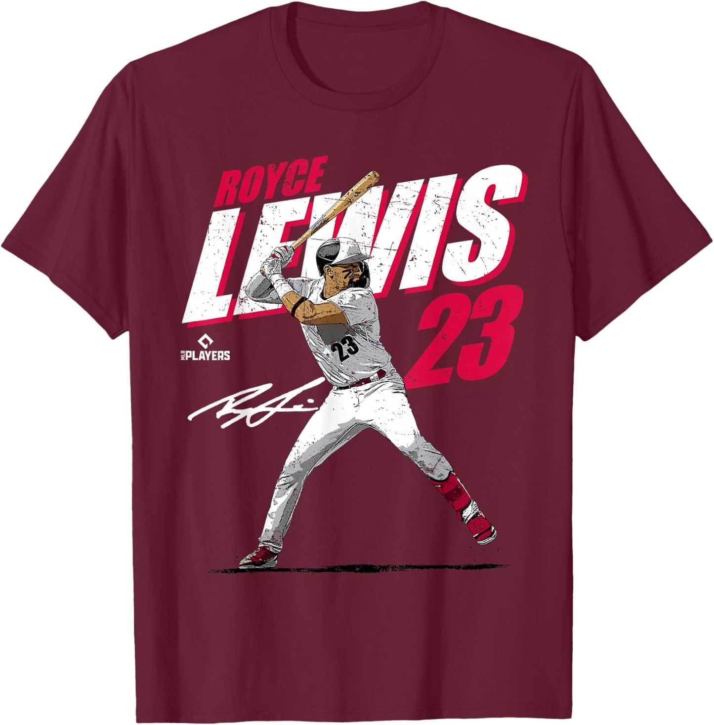 Royce Lewis | Minnesota Baseball Players | MLBRLS3001 T-Shirt - T-Shirt | Maroon