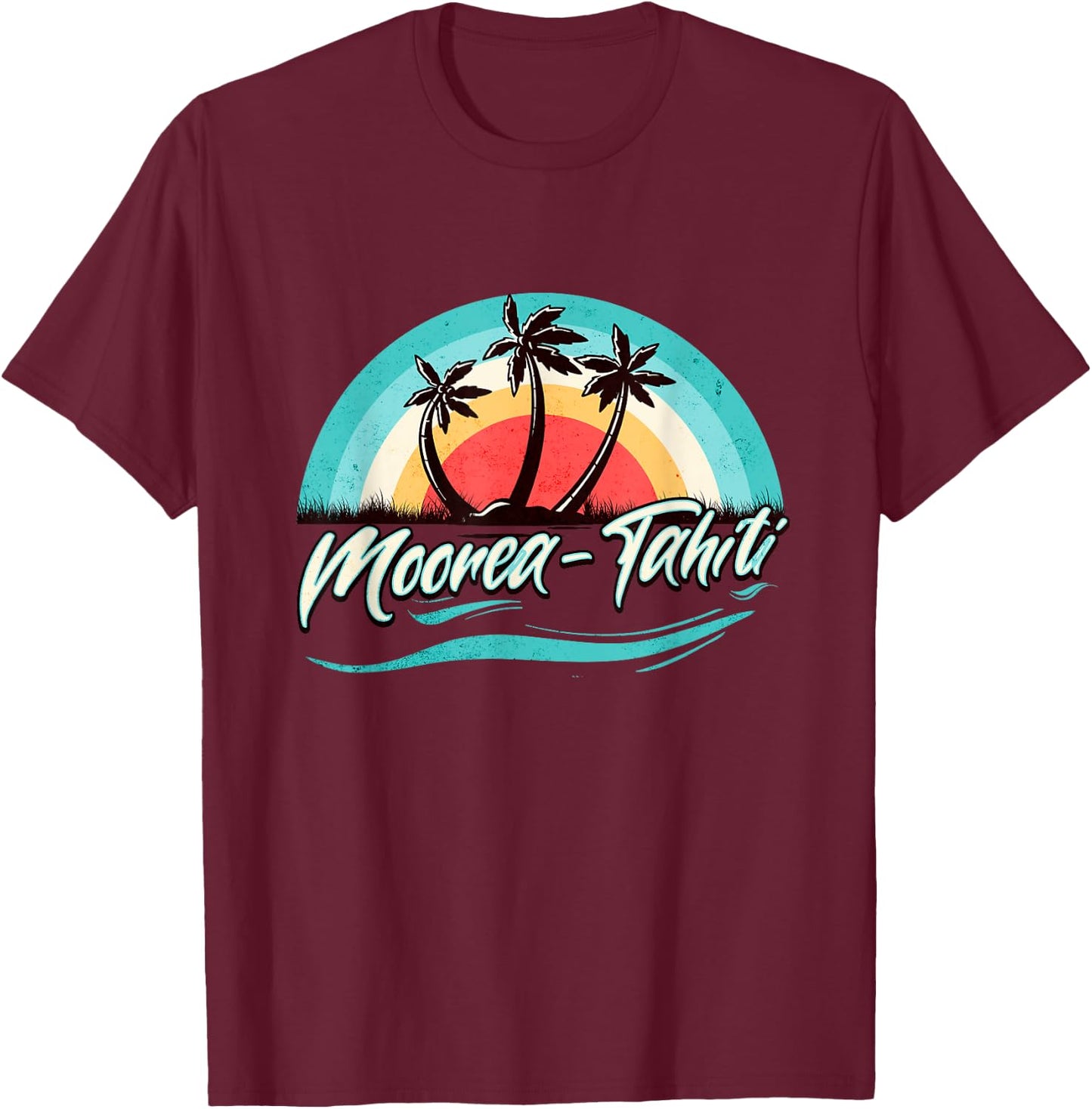 French Polynesia Moorea Tahiti T-Shirt - T-Shirt | Maroon