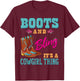 Girls Boots & Bling its a Cowgirl Thing Cute Cowgirl T-Shirt - T-Shirt | Maroon