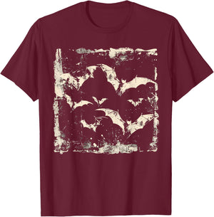 Bats Vampire Horror Spooky Scary Halloween Goth Aesthetic T-Shirt - T-Shirt | Maroon
