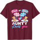 Bears Pink Or Blue Aunty Loves You Gender Reveal T-Shirt - T-Shirt | Maroon