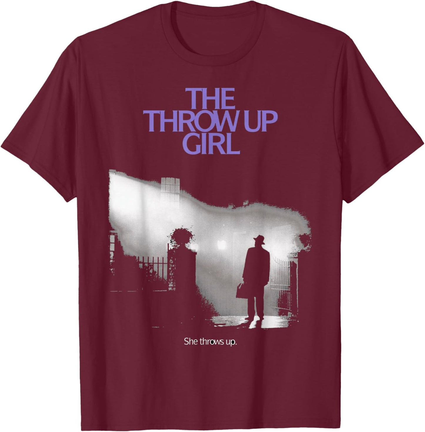The Throw Up Girl T-Shirt - T-Shirt | Maroon