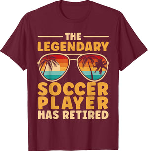 Retired Soccer Player Retirement T-Shirt - T-Shirt | Maroon