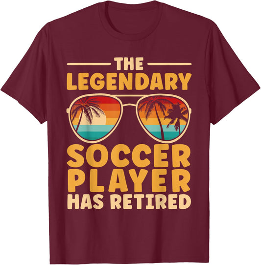 Retired Soccer Player Retirement T-Shirt - T-Shirt | Maroon