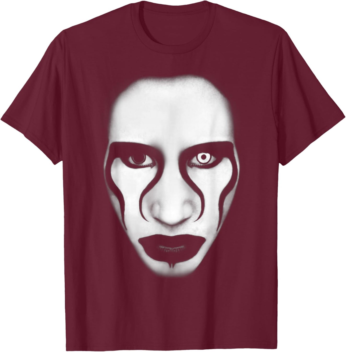Marilyn Manson – Face And Flag T-Shirt - T-Shirt | Maroon