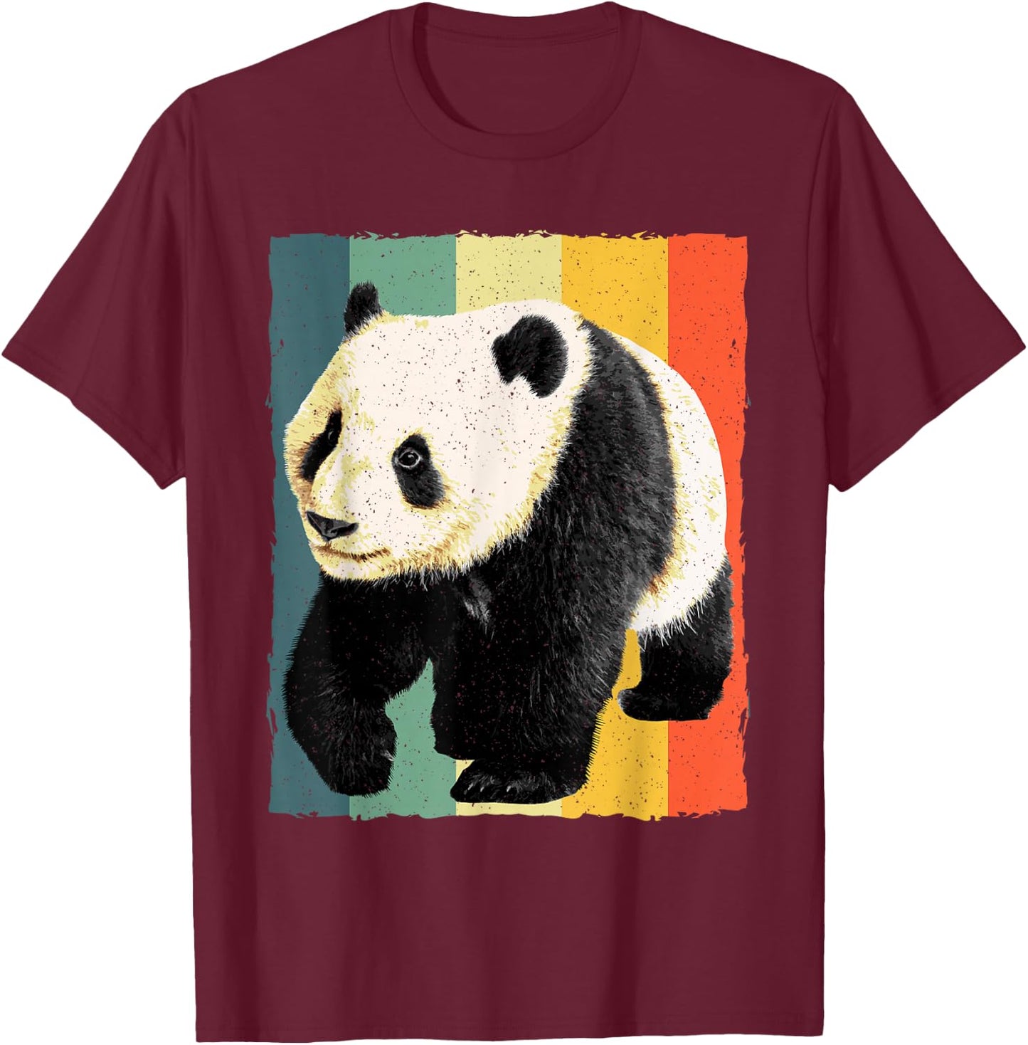 Panda Design Women Kids Giant Panda Bear Lover Panda T-Shirt - T-Shirt | Maroon