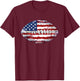 American Football USA Flag T-Shirt - T-Shirt | Maroon