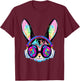 Psychedelic Festival DJ Rabbit Trippy EDM Party T-Shirt - T-Shirt | Maroon