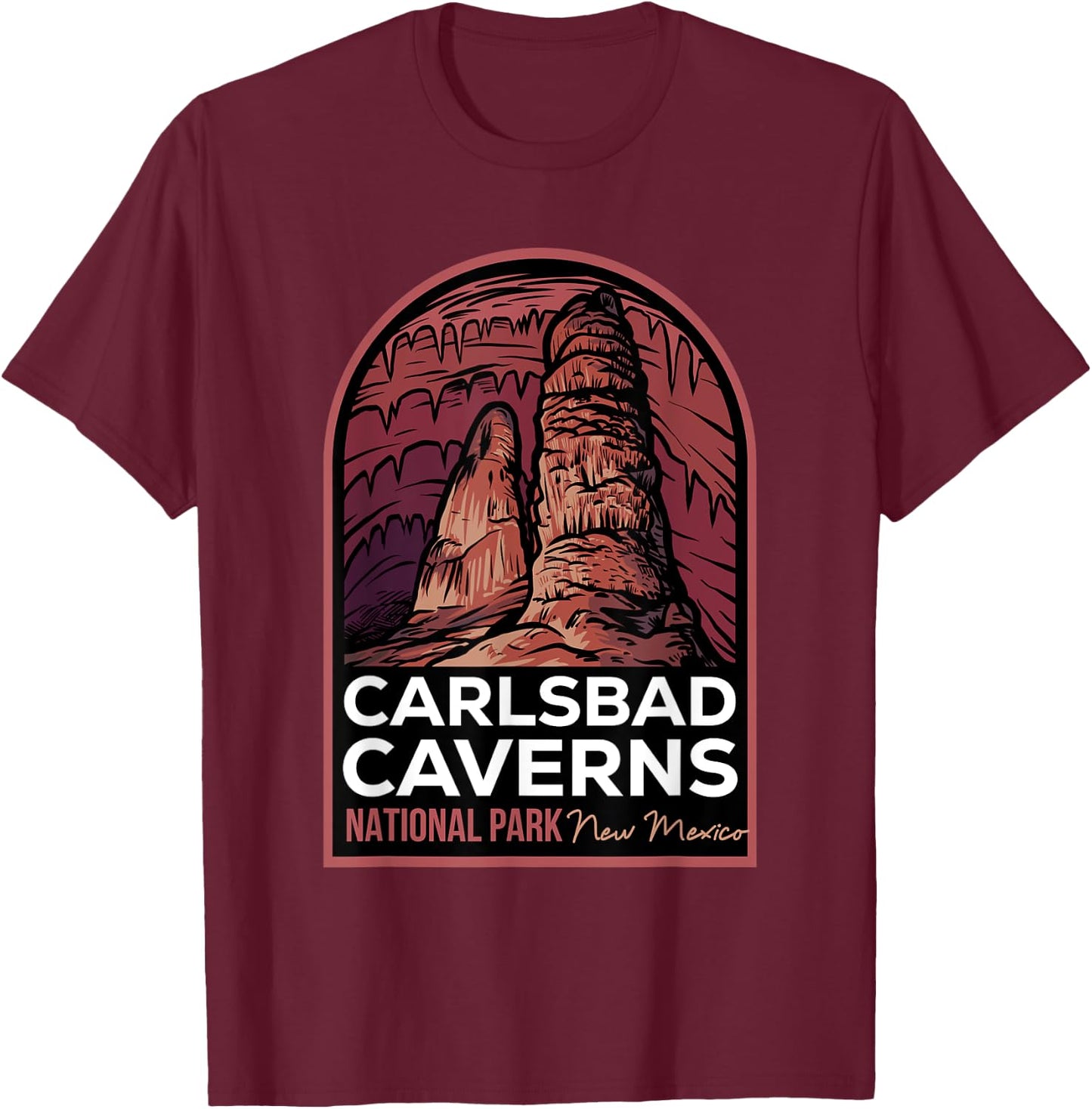 Carlsbad Caverns National Park T-Shirt - T-Shirt | Maroon