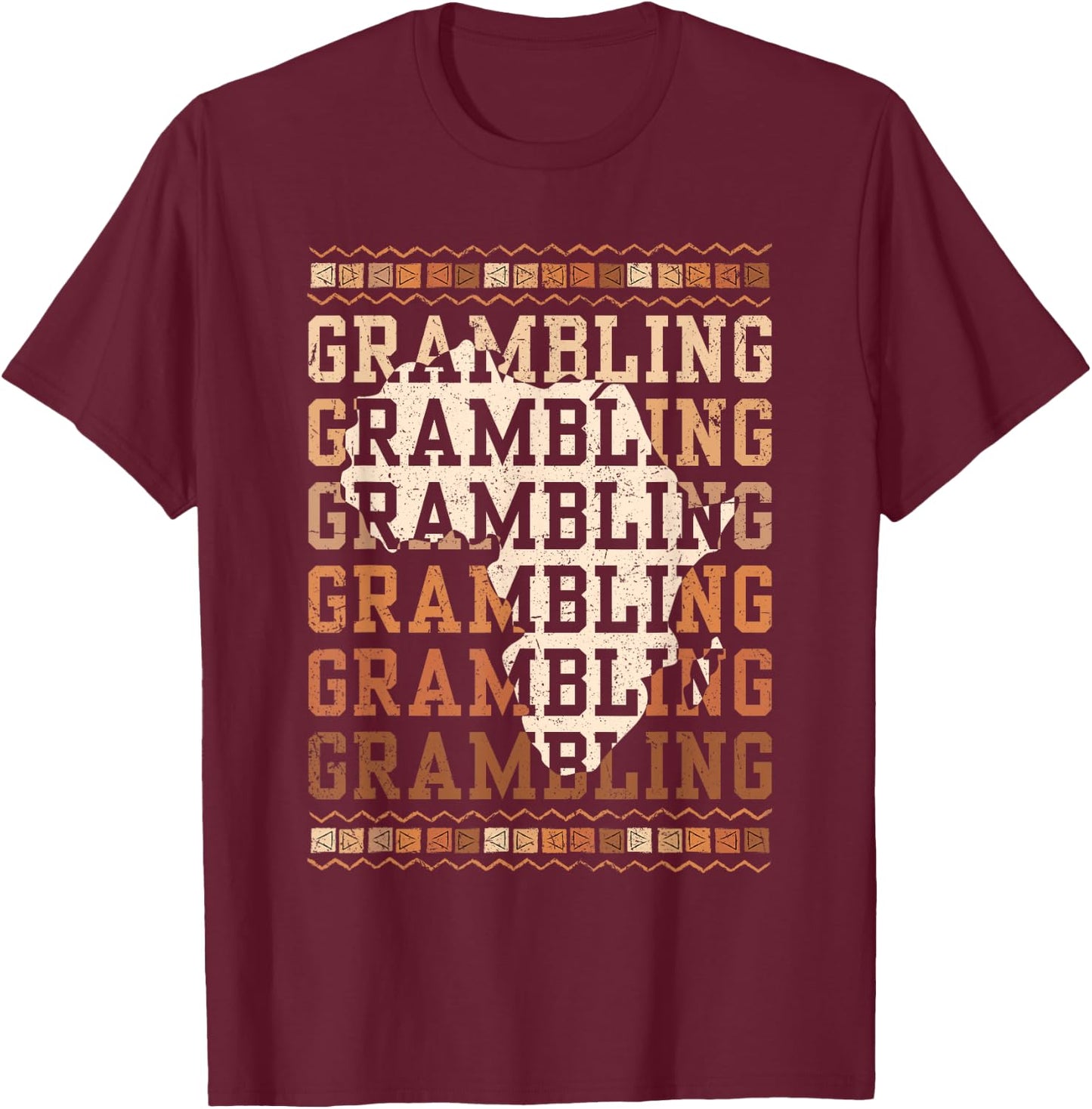 Grambling HBCU with Africa Alumni Historical Black College T-Shirt - T-Shirt | Maroon