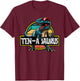 Ten A Saurus T Rex Dinosaur Birthday Party 10 Year Old T-Shirt - T-Shirt | Maroon
