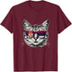 Serbian Flag Cat Owner Souvenirs Products Kitten Serbia T-Shirt - T-Shirt | Maroon